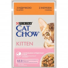 Влажный корм для котят Cat Chow Kitten 85 г (индейка и цуккини)