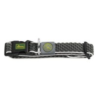 Ошейник Hunter полиэстеровый, светоотражающий «Hilo Vario Basic» 33-50 см / 25 мм (серый)