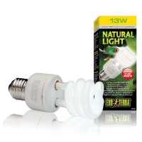 Компактна люмінесцентна лампа Exo Terra «Natural Light» для опромінення променями УФ-В спектра 13 W, E27 (для опромінення)
