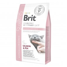 Сухой корм для кошек, при пищевой аллергии Brit GF Veterinary Diet Hypoallergenic 2 кг (лосось)