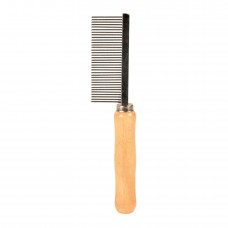 Расчёска Trixie с деревянной ручкой и средним зубом 18 см