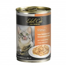 Вологий корм для котів Edel Cat 400 г (три види м\'яса в соусі)