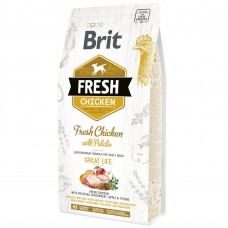 Сухой корм для взрослых собак Brit Fresh Chicken with Potato Adult Great Life 2,5 кг (курица)