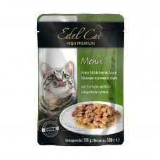 Влажный корм для кошек Edel Cat pouch 100 г (индейка и утка в соусе)