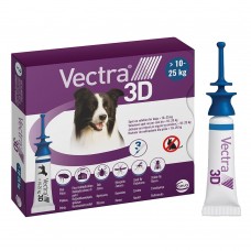 Капли на холку для собак Ceva «Vectra 3D» (Вектра 3D) от 10 до 25 кг, 3 пипетки (от внешних паразитов)