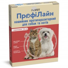 Нашийник для котів та собак ProVET «ПрофіЛайн» 35 см (від зовнішніх паразитів, колір: червоний) - dgs