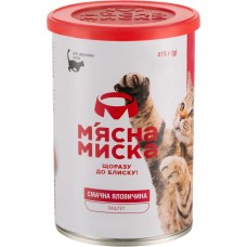 Паштет для взрослых котов Мясна миска 415 г (говядина)