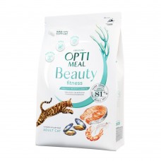 Сухой корм для кошек Optimeal Beauty Fitness 1,5 кг (морепродукты)