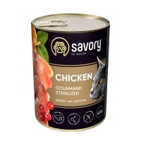 Влажный корм для стерилизованных кошек Savory 400 г (курица)