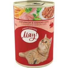 Влажный корм для в соусе взрослых кошек МЯУ 415 г (кролик)