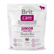 Сухой корм для щенков и молодых собак крупных пород (весом от 25 кг) Brit Care Junior Large Breed Lamb & Rice 1 кг (ягненок и рис)