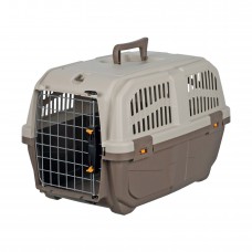 Контейнер-переноска для собак вагою до 18 кг Trixie «Skudo 2» 35 x 36 x 55 см (коричнева)