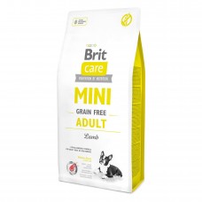 Сухой корм для взрослых собак миниатюрных пород Brit Care Mini GF Adult Lamb 7 кг (ягненок)