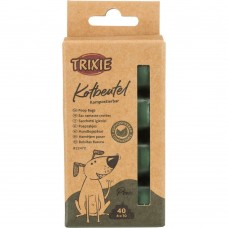 Біорозкладні пакети Trixie для прибирання за собаками, набір 4 рулони по 10 пакетів (поліетилен)