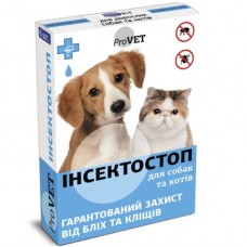 Капли на холку для кошек и собак ProVET «Инсектостоп» от 4 до 10 кг, 1 пипетка (от внешних паразитов)