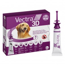 Капли на холку для собак Ceva «Vectra 3D» (Вектра 3D) от 25 до 40 кг, 3 пипетки (от внешних паразитов)
