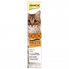 Лакомство для кошек GimCat Anti-Hairball Duo Paste Cheese + Malt 50 г (для выведения шерсти)