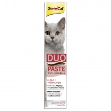 Лакомство для кошек GimCat Anti-Hairball Duo Paste Chicken + Malt 50 г (для выведения шерсти)