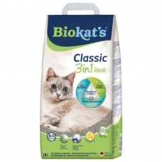 Наповнювач туалета для котів Biokat\'s Classic Fresh 3in1 18 л (бентонітовий)