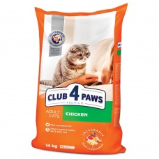 Сухой корм для взрослых кошек Club 4 Paws Premium 14 кг (курица)