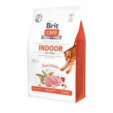 Сухой корм для кошек, живущих в помещении Brit Care Cat GF Indoor Anti-stress 400 г (курица)