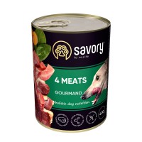Вологий корм для дорослих собак Savory 400 г (м\'ясне асорті)