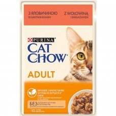Влажный корм для кошек Cat Chow Adult 85 г (говядина и баклажаны)