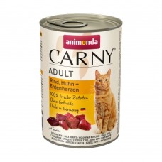 Влажный корм для кошек Animonda Carny Adult Beef, Chicken + Duck hearts | 400 г (говядина, курица и утиные сердца)