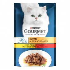 Влажный корм для кошек Gourmet Perle pouch 85 г (курица и говядина)