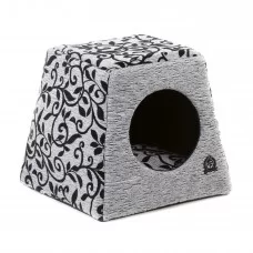 Домик-трансформер Pet Fashion «Оскар» 36 см / 36 см / 24 см (серый) - dgs