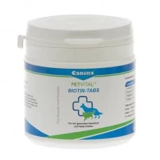 Витамины для кошек и собак Canina «PETVITAL Biotin-Tabs» 50 таблеток, 100 г (для кожи и шерсти) - dgs