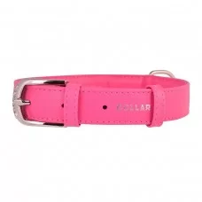 Ошейник Collar кожаный «Glamour» (Гламур) 21-29 см / 12 мм (розовый)