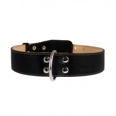 Ошейник Collar кожаный двойной 57-69 см / 45 мм (чёрный)