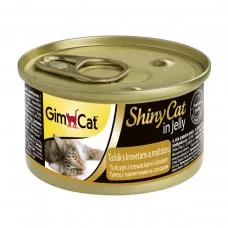 Вологий корм для котів GimCat Shiny Cat 70 г (тунець, креветки та солод)