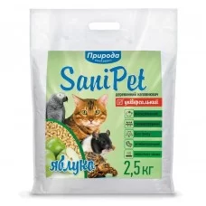 Гігієнічний наповнювач Природа Sani Pet «Яблуко» 2,5 кг (деревинний) - rds