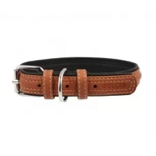 Ошейник Collar кожаный «Soft» (Софт) 46-60 см / 35 мм (коричневый)