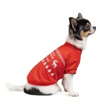 Футболка для собак Pet Fashion «New Year» XS (червона)