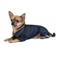 Комбинезон для собак Pet Fashion «Jeans» XS (тёмно-синий)