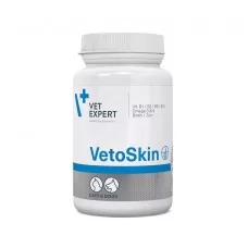 Витаминный комплекс для кошек и собак здоровье кожи и шерсти VetExpert VetoSkin 90 капсул (для кожи и шерсти) - cts