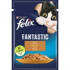 Вологий корм для котів Felix Fantastic 85 г (індичка)