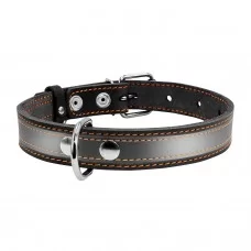 Ошейник Collar со светоотражающей лентой 48-63 / 35 мм (чёрный)