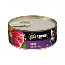Вологий корм для дорослих собак Savory з яловичиною, 100 г