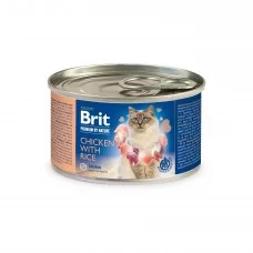 Влажный корм для кошек Brit Premium Chicken & Rice 200 г (паштет с курицей и рисом)