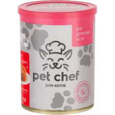 Мясной паштет для взрослых кошек Pet Chef 200 г (мясное ассорти)