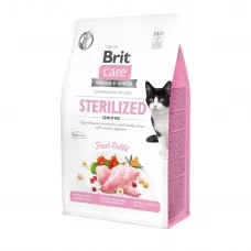 Сухой корм для стерилизованных кошек с чувствительным пищеварением Brit Care Cat GF Sterilized Sensitive 400 г (кролик)