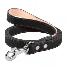 Поводок Collar двойной с прошивкой 122 см / 20 мм (чёрный)