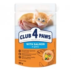Влажный корм для котят Club 4 Paws Premium pouch 80 г (лосось)
