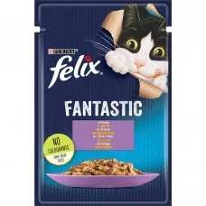 Вологий корм для котів Felix Fantastic 85 г (ягня)