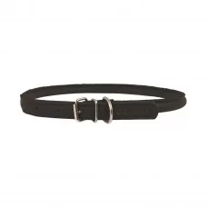 Ошейник Collar кожаный круглый «Soft» (Софт) 20-25 см / 8 мм (чёрный)