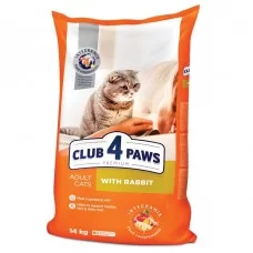 Сухой корм для взрослых кошек Club 4 Paws Premium 14 кг (кролик)
